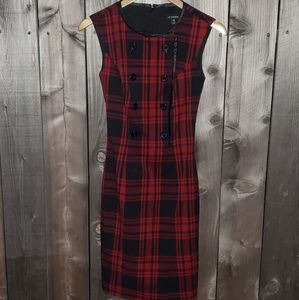 Pinup Vintage-Style Wiggle Dress Plaid